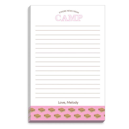 Pink S'More Camp Notepads
